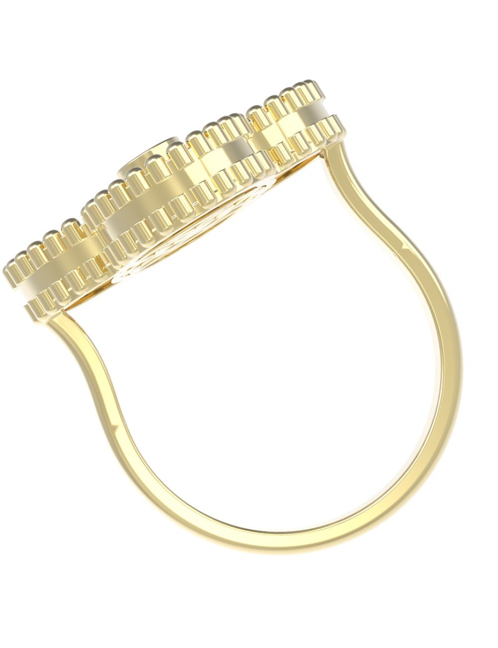 Кольцо из лимонного золота c бриллиантами и ониксом