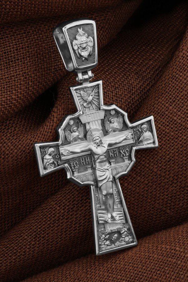 Крест из белого золота