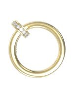 Кольцо из лимонного золота c бриллиантами