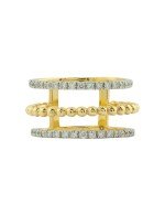 Кольцо из лимонного золота c бриллиантами