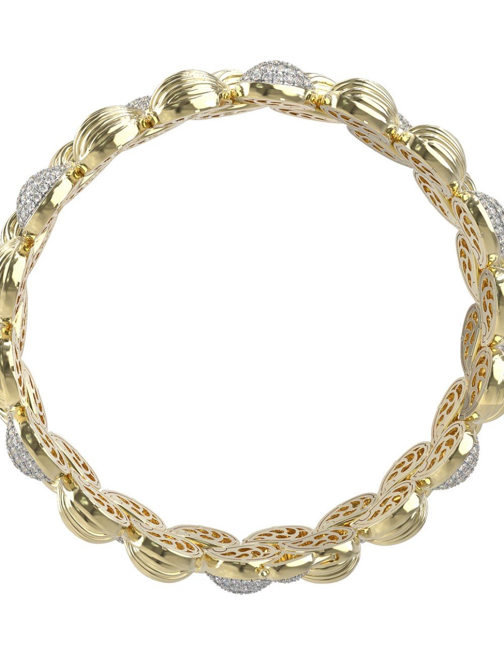 Браслет из лимонного золота c бриллиантами