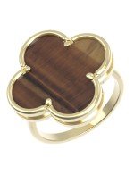 Кольцо из лимонного золота c тигровым глазом