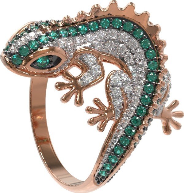 Кольцо из золота c фианитом