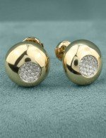 Серьги из лимонного золота c бриллиантами