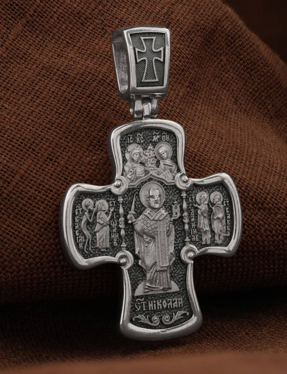 Крест из белого золота