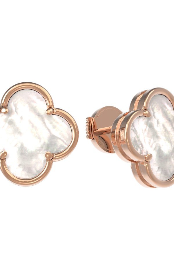 Серьги из золота c перламутром