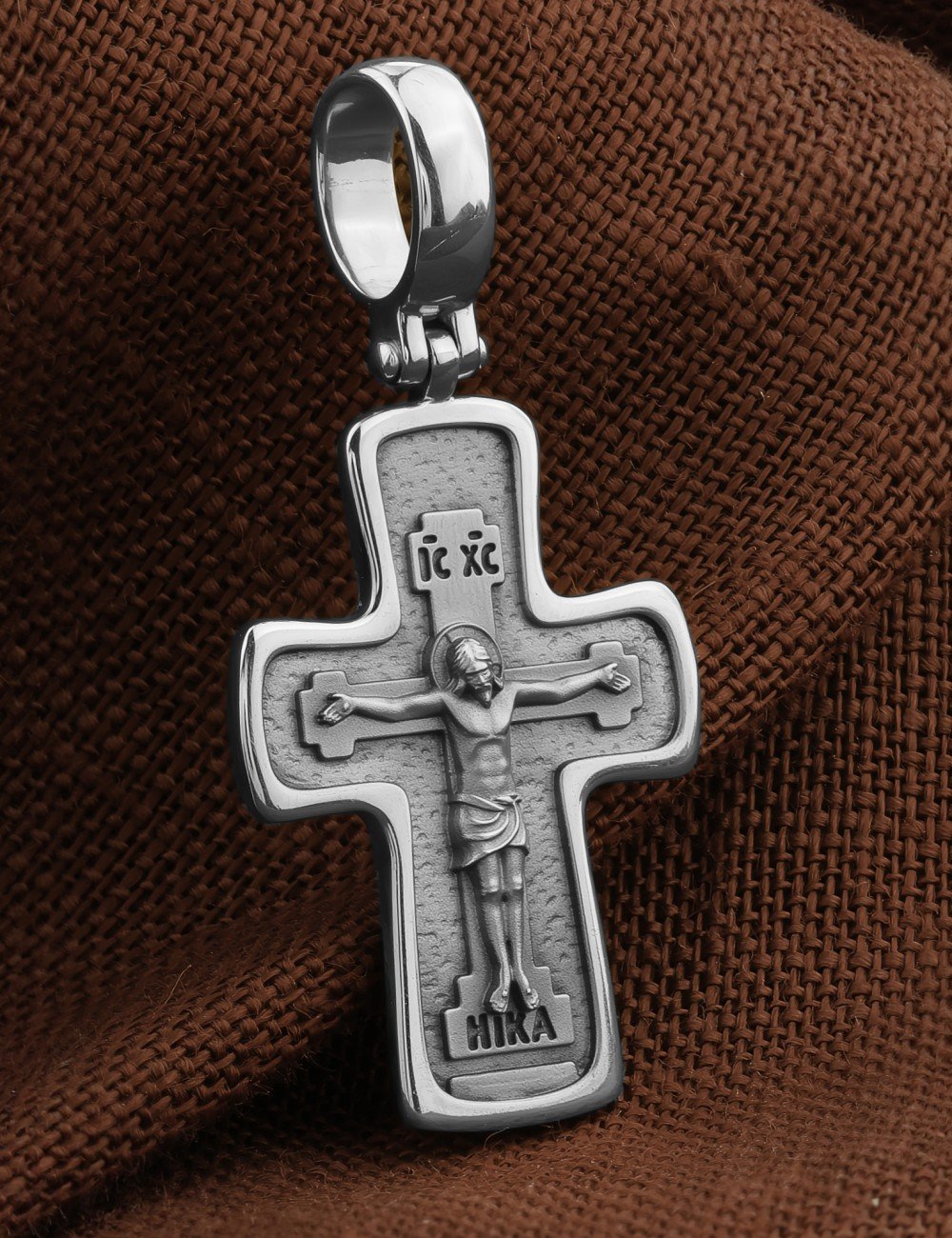 Крест из белого золота