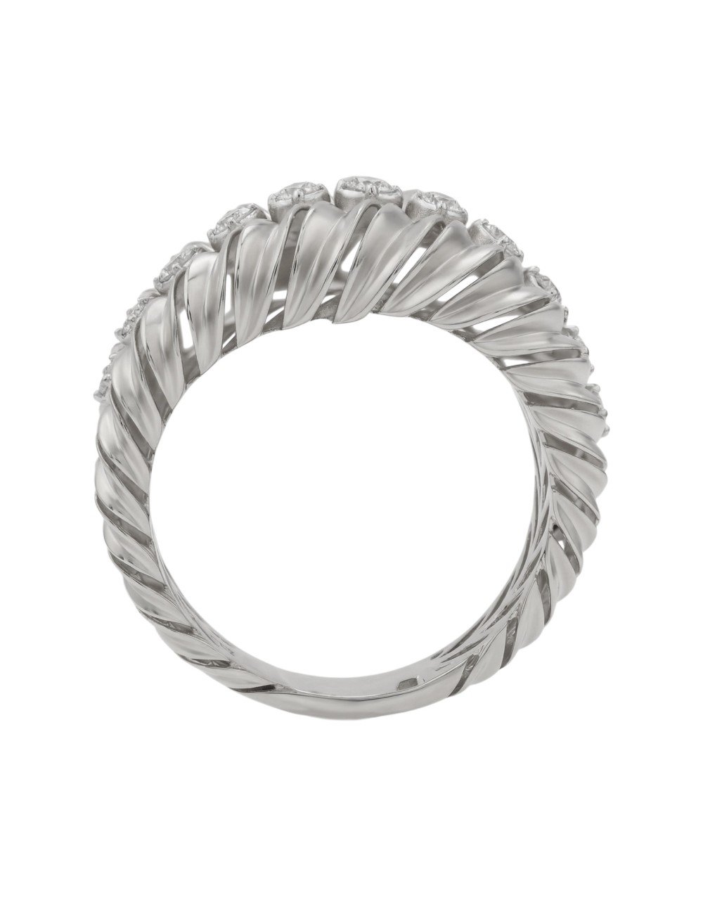 Кольцо из белого золота c бриллиантами