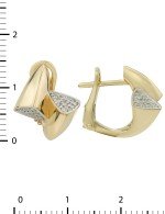 Серьги из лимонного золота c бриллиантами