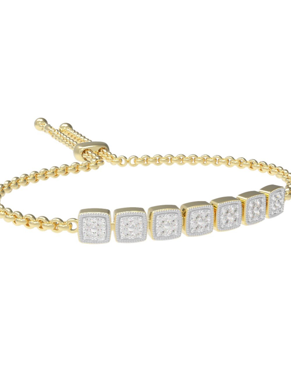 Браслет из лимонного золота c бриллиантами