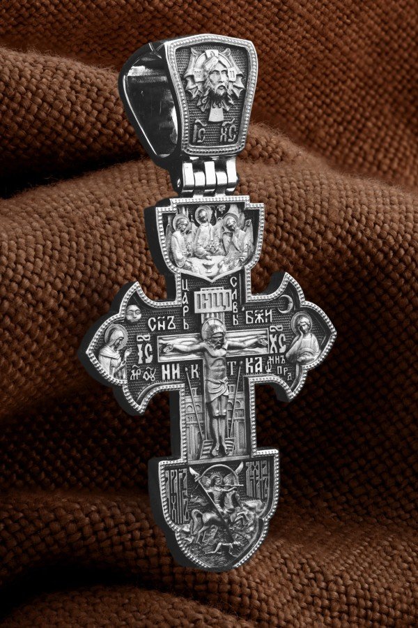 Крест из белого золота