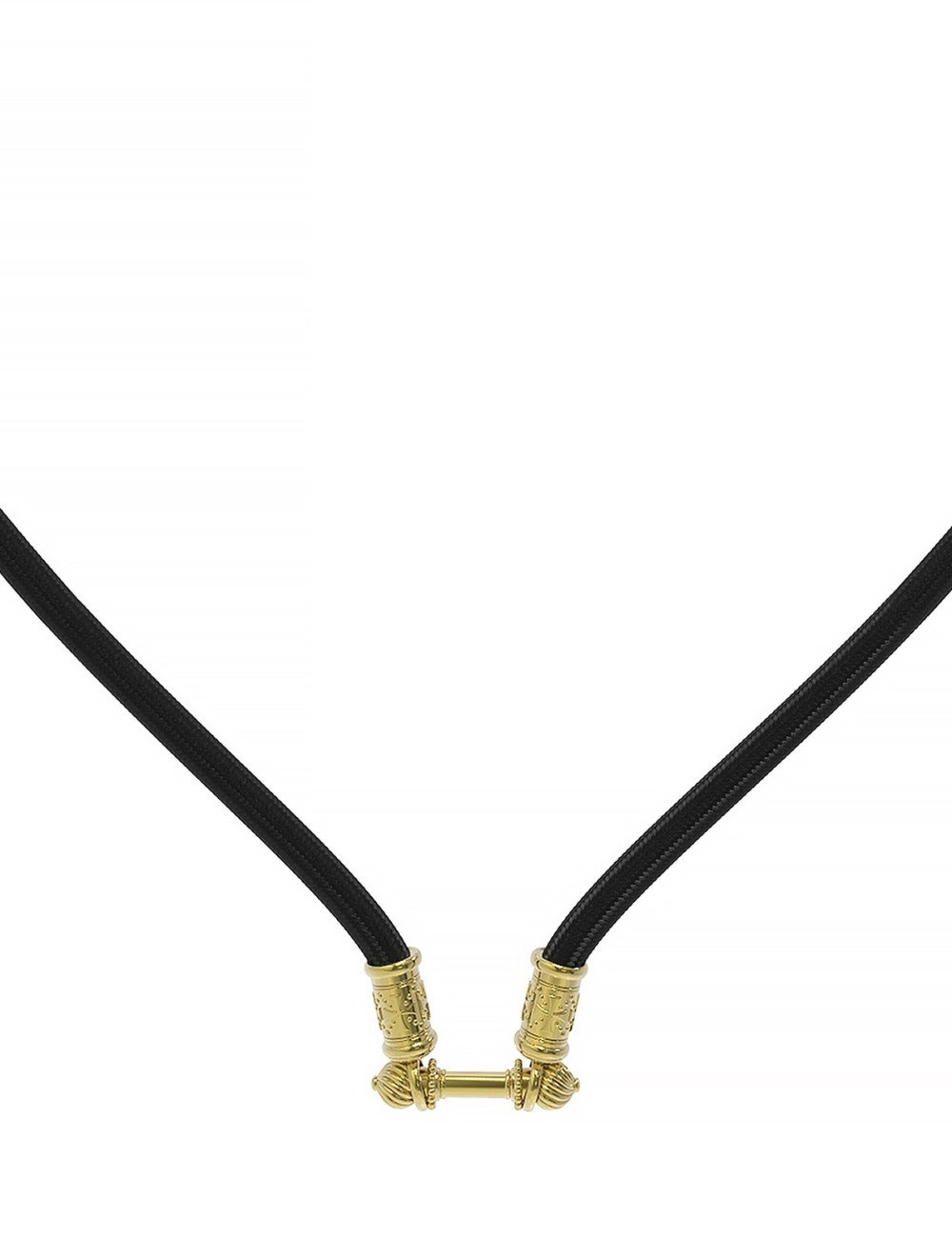 Шнурок шёлковый из лимонного золота c шёлковым шнурком