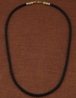 Шнурок шёлковый из лимонного золота c шёлковым шнурком