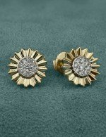 Серьги из лимонного золота c бриллиантами