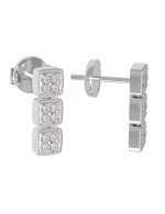 Серьги из белого золота c бриллиантами