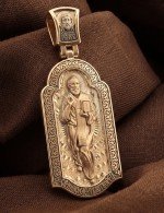 Образок из золота c эмалью