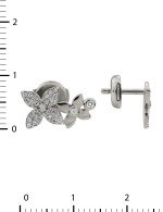 Серьги из белого золота c бриллиантами