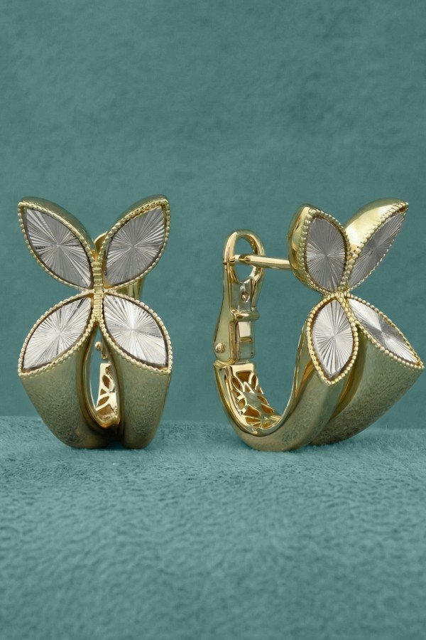 Серьги из лимонного золота