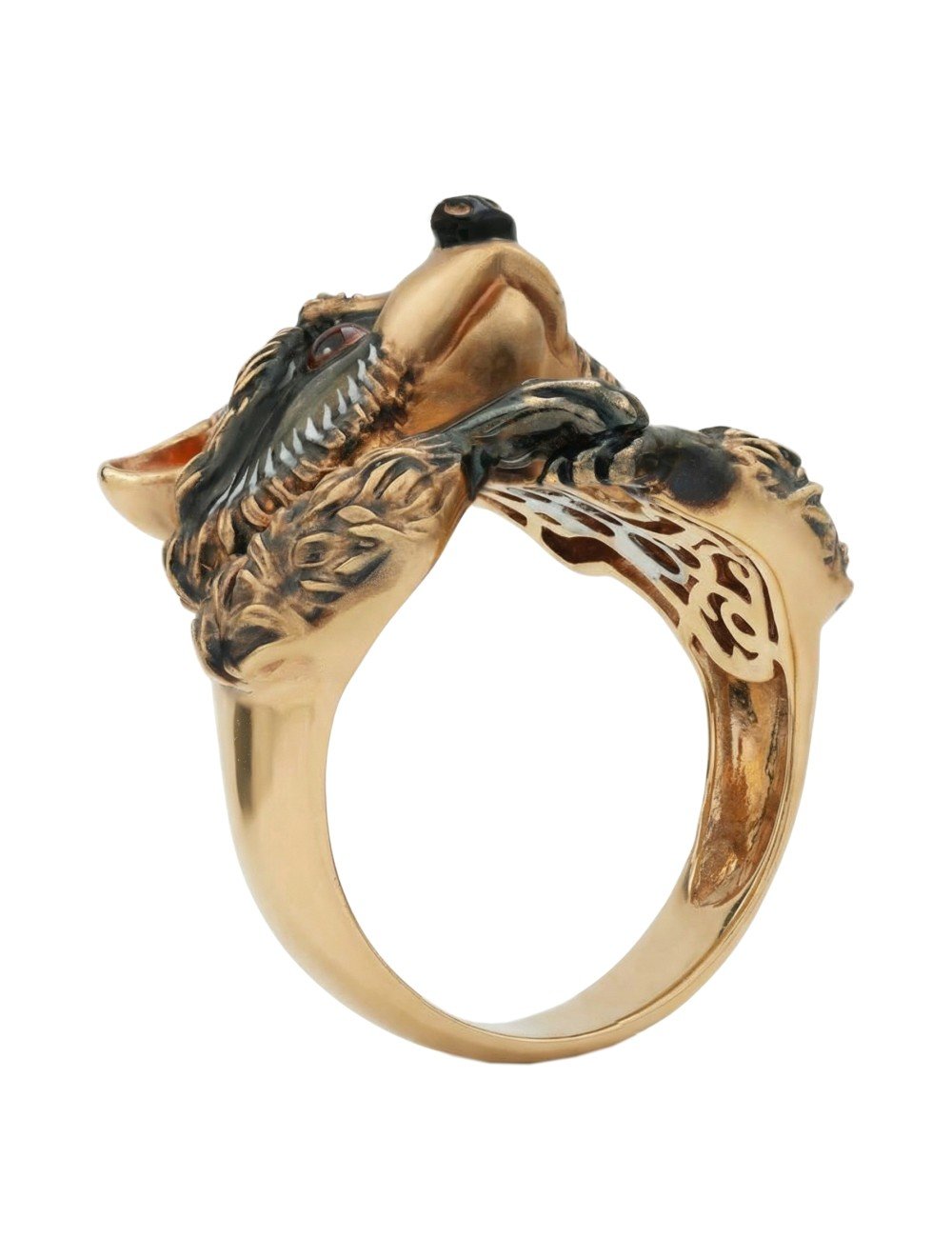 Кольцо из золота c эмалью