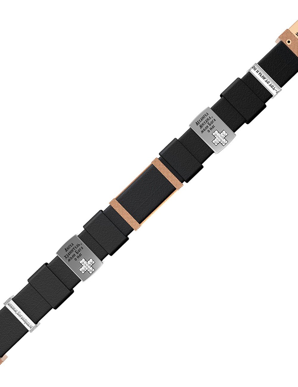 Браслет из золота c кожаным шнурком