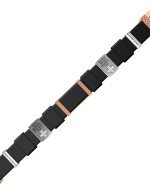 Браслет из золота c кожаным шнурком