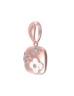 Подвеска из розового золота c бриллиантами и перламутром