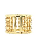 Кольцо из лимонного золота c бриллиантами