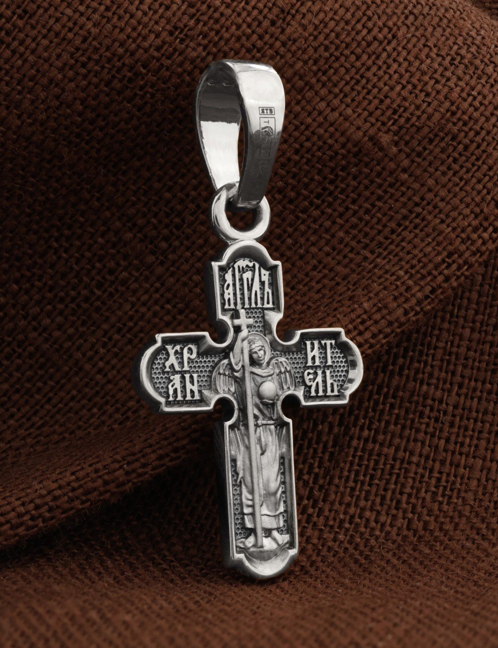 Крест из белого золота