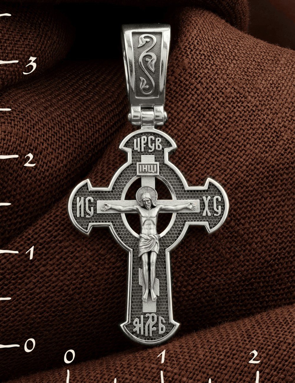 Крест из белого золота