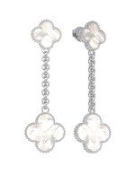 Серьги из белого золота c перламутром