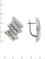 Серьги из белого золота c бриллиантами