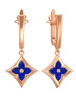 Серьги из золота c лазуритом