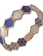 Браслет из золота c лазуритом и перламутром