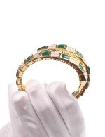 Браслет из лимонного золота c бриллиантами и малахитом