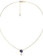 Колье из лимонного золота c бриллиантами и лазуритом