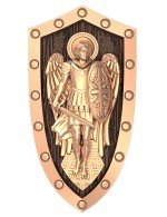 Образок из золота c эбеновым деревом