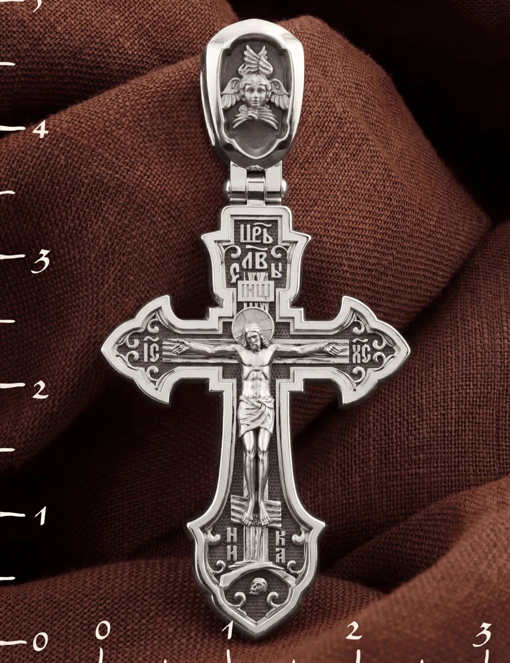 Крест из белого золота