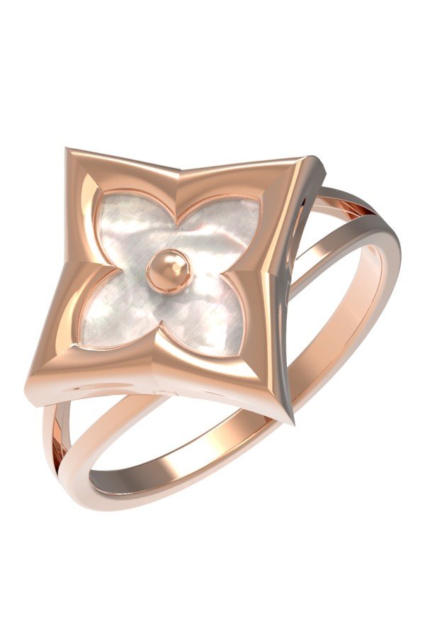 Кольцо из золота c перламутром