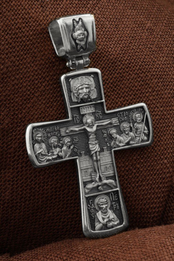 Крест из белого золота