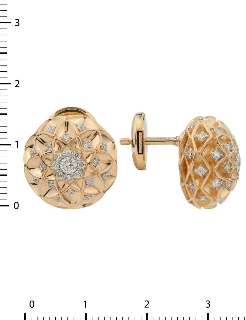 Серьги из золота c бриллиантами