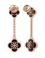 Серьги из золота c бриллиантами и ониксом