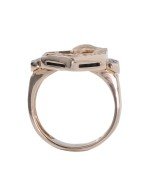 Кольцо из золота c бриллиантами и ониксом