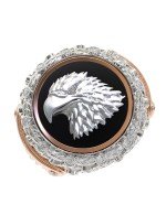 Кольцо из золота c бриллиантами и ониксом