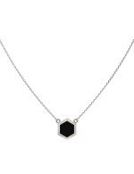 Колье из белого золота c ониксом