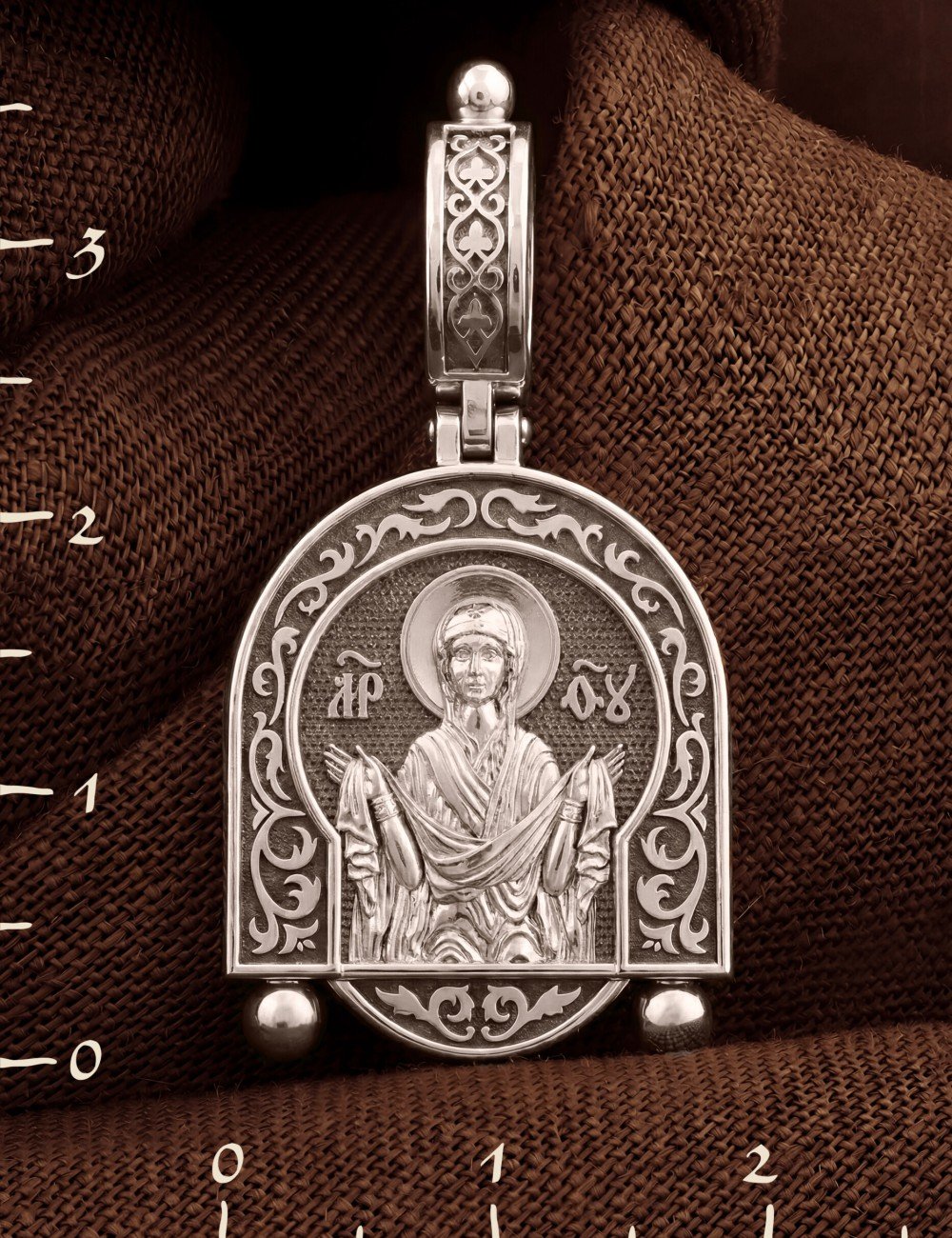 Образок из белого золота 585 пробы