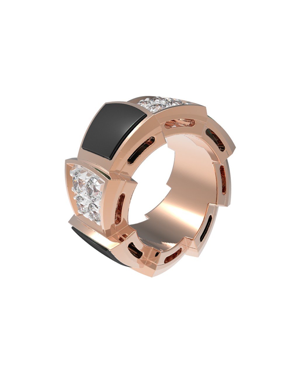 Подвеска из золота c бриллиантами и ониксом