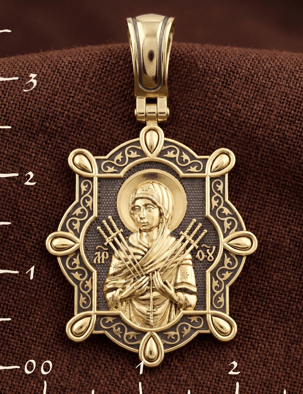 Образок из лимонного золота