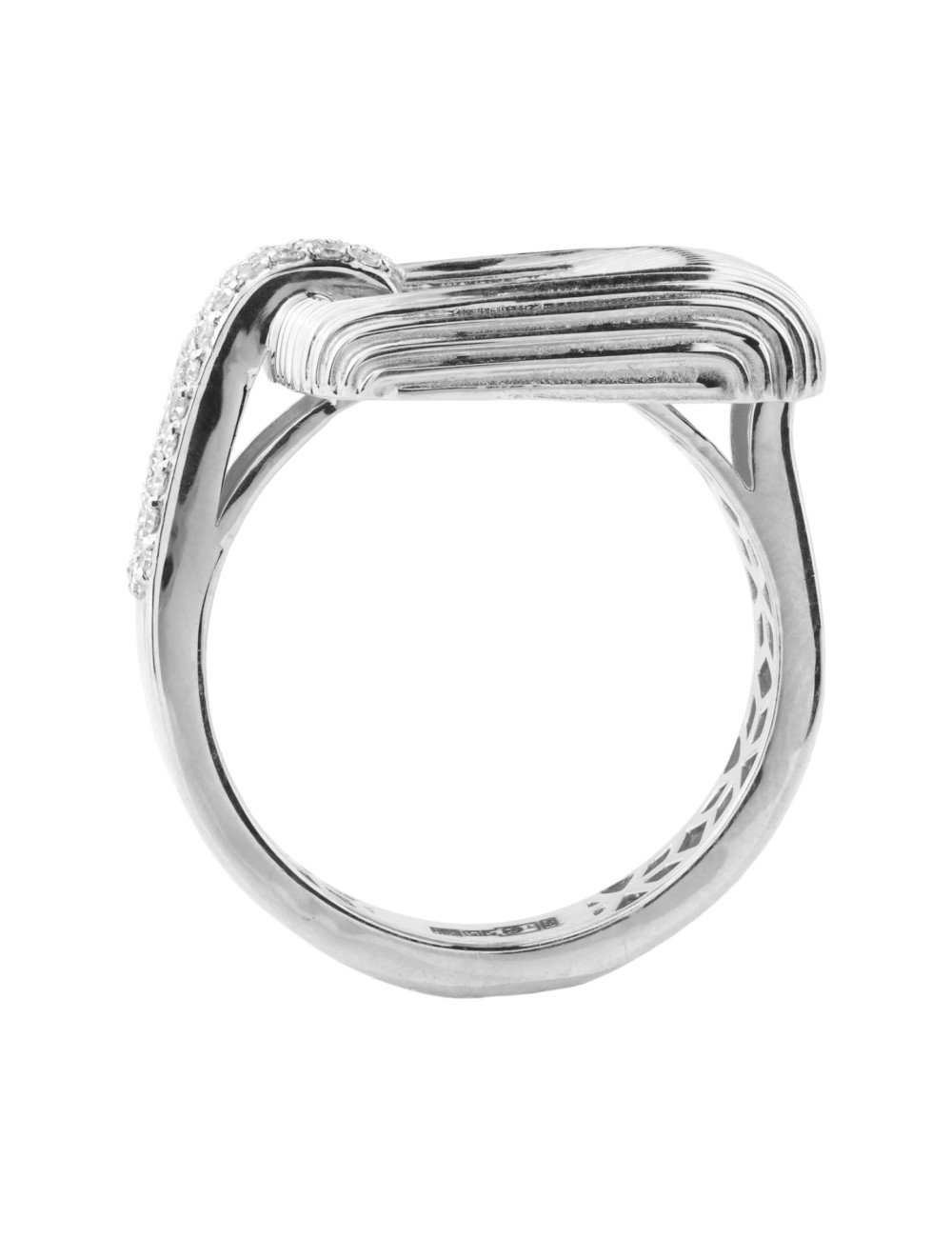 Кольцо из белого золота c бриллиантами