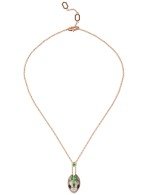 Колье из золота c бриллиантами, сапфиром и малахитом