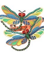 Кольцо из золота c сапфиром, изумрудом и эмалью